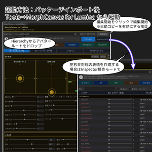 【VRChat 表情改変支援ツール】MorphCanvas - for Lumina (Ver.2) 【Unity Editor拡張】 缩略图 2