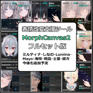【VRChat 表情改変支援ツール】MorphCanvas2 フルセット版 【Unity Editor拡張】