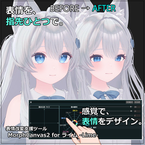 【VRChat 表情改変支援ツール】MorphCanvas2 - for ライム -Lime-【Unity Editor拡張】