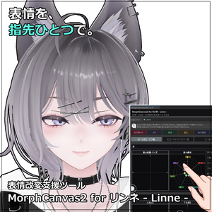 【VRChat 表情改変支援ツール】MorphCanvas2 - for リンネ - Linne -【Unity Editor拡張】