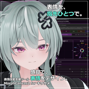 【VRChat 表情改変支援ツール】MorphCanvas2 - for キリサメ【Unity Editor拡張】