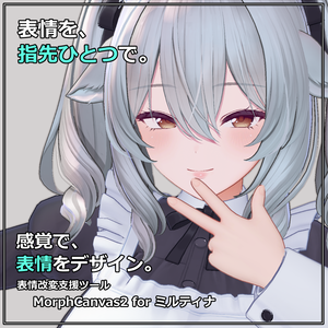 【VRChat 表情改変支援ツール】MorphCanvas2 - for ミルティナ【Unity Editor拡張】