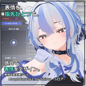 【VRChat 表情改変支援ツール】MorphCanvas2 - for Shiroa -シロア- 【Unity Editor拡張】