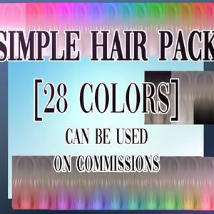 [ VROID ] Simple Hair Pack 28 COLORS! | シンプルヘアパック28色！