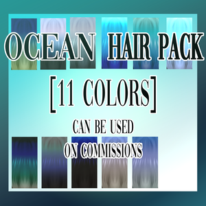[ VROID ] Ocean Hair Pack 11 COLORS | オーシャンヘアパック 11 COLORS