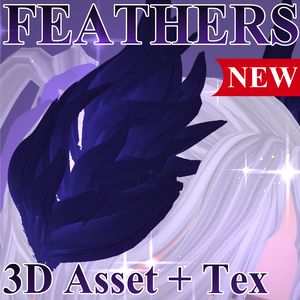 [ VROID ] Head Feathers! + Texture | 頭の羽！ + テクスチャ