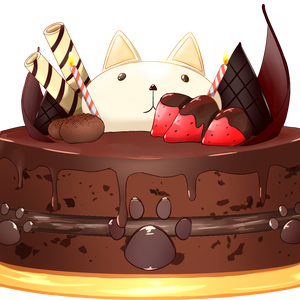 お誕生日/記念日用ケーキ【配信素材/Vtuber/背景】