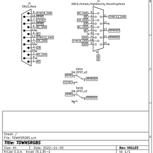 TOWNSRGBS FMTOWNSシリーズ用アナログRGB出力→VGA変換