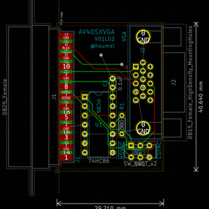 AV40SXVGA FM77AV40SXのアナログRGBをVGAに変換