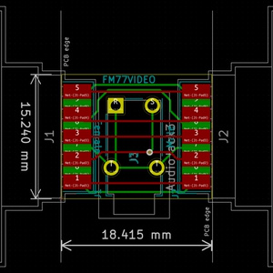 FM77VIDEO FM-77からコンポジットビデオ信号を取り出すアダプタ