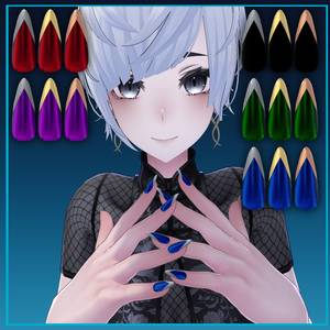 Sharpened French Tip Nails