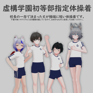 虚構学園初等部指定体操着 （ぜれアバ＋PlusHead＋ハオラン+ひゅーじょん対応）