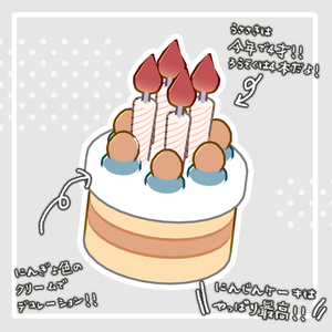 祝！うささき4才おめでとうケーキ【うささき対応】 缩略图 2