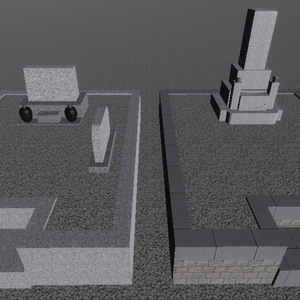 【３Dモデル_FBX】日本のお墓2種