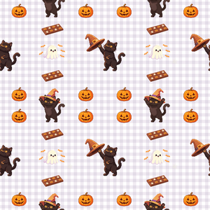【5枚セット・ドット絵風】ハロウィン デジタルペーパー｜シームレス・デジタル手帳・背景素材・手帳素材