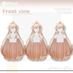 【19 avatars】【VRChat Hair】Flatbangs Butterfly Longhair 缩略图 11