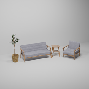 【ソファーセット】sofa set/3DCGモデル/blender【リメイク】