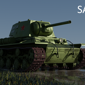 旧ソ連・KV1重戦車・3Dモデル