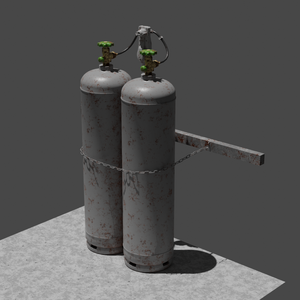 gas cylinder/プロパンガスボンベ/3DCGモデル/blender