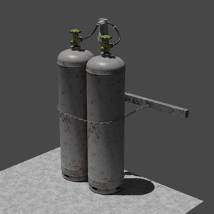 gas cylinder/プロパンガスボンベ/3DCGモデル/blender