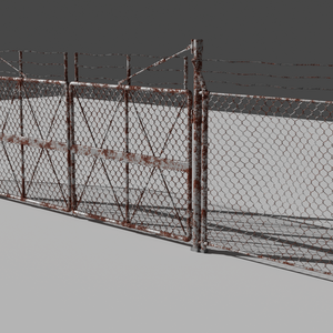 apocalypse fence/終末的フェンス/3DCGモデル/blender