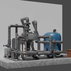 water supply/水道設備/3DCGモデル/blender