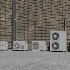 エアコン室外機・家庭用・/air conditioner outdoor unit/3DCGモデル/blender