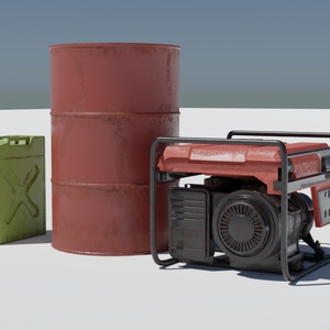 ドラム缶・ジェリカン・発電機 / oildrum_jerrycan_generator/3DCGモデル/blender