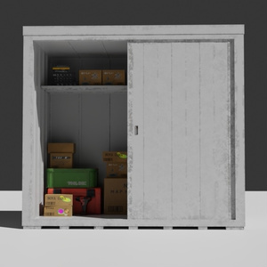 物置・ツール、段ボール類/storage room_tool_items/3DCGモデル/blender