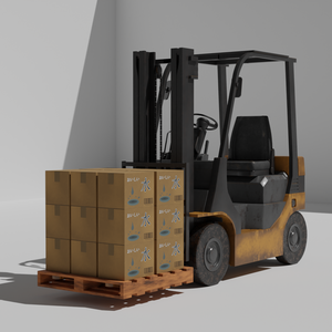 フォークリフト/forklift/3DCGモデル/blender