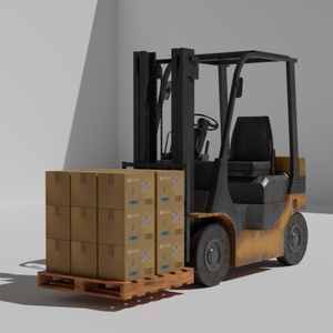 フォークリフト/forklift/3DCGモデル/blender