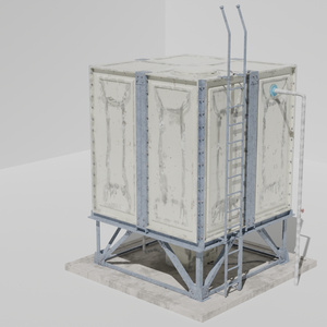 マンションとかにありそうな貯水槽/blender/3D