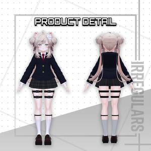 【オリジナル3Dモデル】キュラスフィア学園制服【アバター対応衣装】 缩略图 3