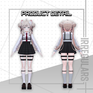 【オリジナル3Dモデル】キュラスフィア学園制服【アバター対応衣装】 缩略图 4