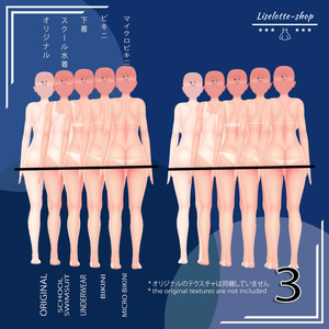 「イメリス」肌テクスチャパック 「Summer Body Textures Pack for Imeris」 缩略图 3
