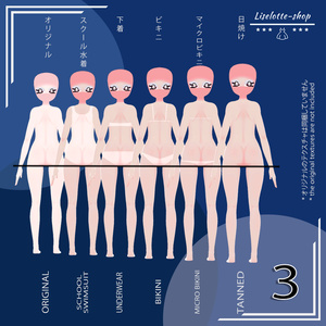 「カリン」肌テクスチャパック 「Summer Body Textures Pack for Karin」 缩略图 3