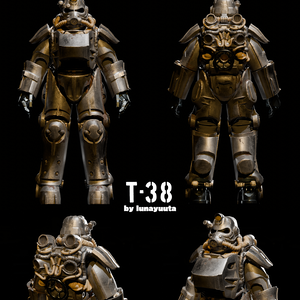 Fallout T-38.stl　(テクスチャは含まれません）