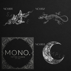 【No.001 - No.012】　　Tattoo Design Pack　　 (12 variations)