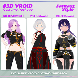 3D VRoid Clothing Pack Enchanted Fantasy Costumes for VRoid Models | VRoid Clothing Set, VTuber Outfit, VTuber Clothes