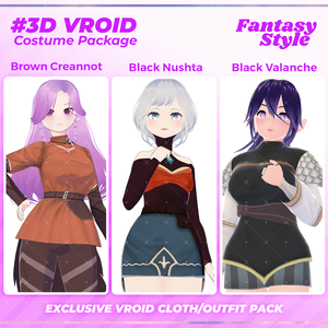 3D VRoid Outfit Pack Mystical Fantasy Wear for VRoid Models | VRoid Studio, VRoid Model, VRChat Avatar