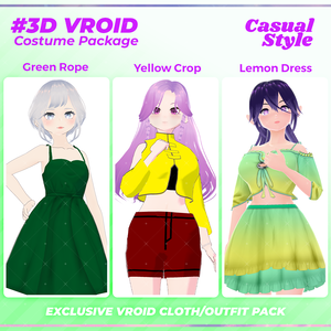 3D VRoid Outfit Collection Relaxed & Trendy Casual Clothes | VTuber Clothes, VRoid Studio, VRoid Model