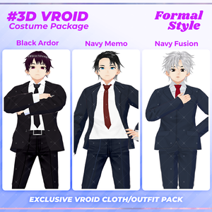 3D VRoid Formal Male Wear Pack Elegant Suits for VRoid Models | VRoid Fashion, VRoid Outfit, VTuber Formal 