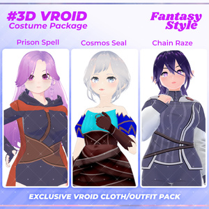 3D VRoid Enchanted Clothing Pack Elegant & Mystical Fashion | VRoid Clothes, VRoid Outfit, VRoid Costume