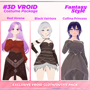 3D VRoid Outfit Pack Fantasy Style Dark Enchanted Costumes for VRoid Models | VRoid Clothes, VRoid Costume, VRoid Fashion