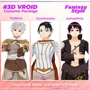 3D VRoid Fantasy Male Outfit Pack Heroic & Mystic Attire for VRoid Models | VRoid Costume, VRoid Attire, VRoid Clothes