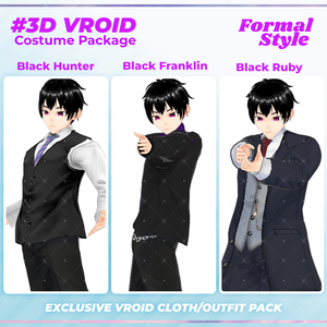 3D VRoid Outfit Pack Formal Style Elegant Suit Collection for VRoid Models | VRoid Clothes, VRoid Costume, VRoid Fashion