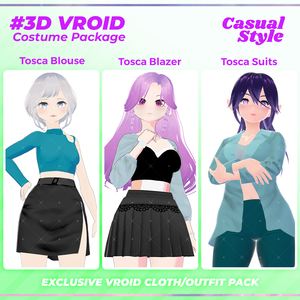 3D VRoid Outfit Pack Casual Style Elegant Tosca Fashion for VRoid Models | VRoid Clothes, VRoid Costume, VRoid Fashion
