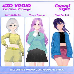 3D VRoid Outfit Pack Casual Style Colorful & Trendy Fashion for VRoid Models | VRoid Clothes, VRoid Costume, VRoid Fashion