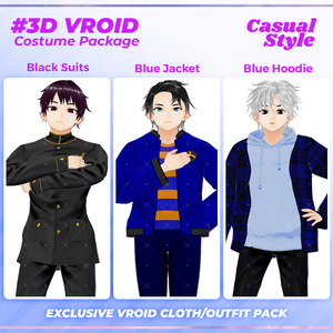 3D VRoid Outfit Pack Casual Style Modern & Cool Male Fashion for VRoid Models | VRoid Clothes, VRoid Costume, VRoid Fashion