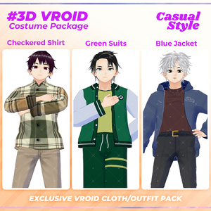 3D VRoid Outfit Pack Casual Style Trendy & Versatile Male Fashion for VRoid Models | VRoid Clothes, VRoid Costume, VRoid Fashion